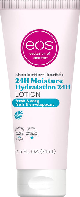 24H Moisture Travel Body Lotion- Fresh & Cozy, Travel Size Essential, Toiletries, Mini Body Lotion, 2.5 fl oz