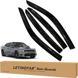 Tape-on Rain Guards for 2011-2023 Dodge Charger, for 2011-2023 Dodge Charger Accessories，Side Vent Visors Shades Window Deflectors for Dodge Charger