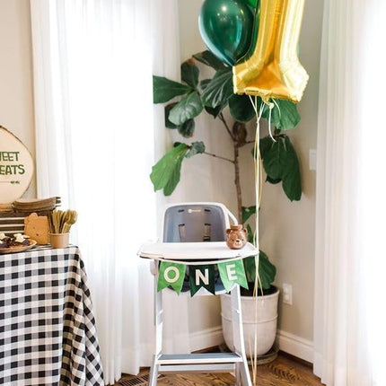Gold 1 Balloon - Number Balloon 40 Inch, 1st Gold Birthday Decorations