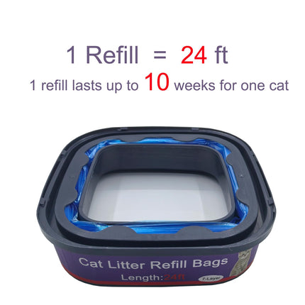 Paquete de 4 bolsas y cartuchos de repuesto para arena de gato compatibles con cubetas Genie Cat Standard, Plus y XL, control de olores