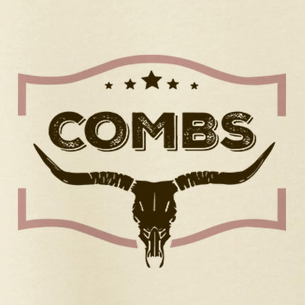 Combs Retro Music Tshirt - Country Concert Outfit, Western Party Longhorn Rodeo T Shirt, Unisex Adult Size S – 2XL