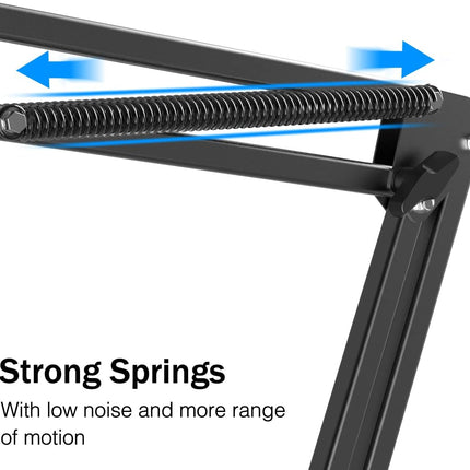 Microphone Arm Stand, FIFINE Suspension Boom Scissor Mic Stand with Heavy Duty Clamp, 3/8" to 5/8" Adapter, for Voice-over, Gaming, Recording, Studio, Home Office (CS1)