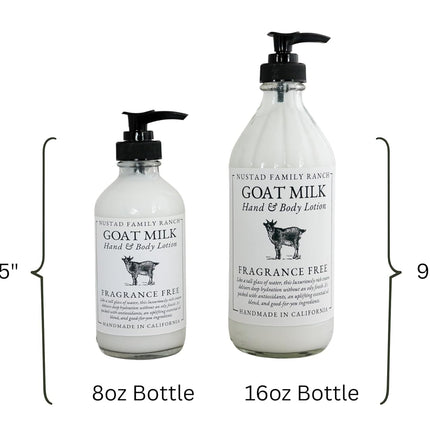 Goat Milk Lotion for Dry, Sensitive Skin – Natural Body Moisturizer for Face, Hands & Body – Hydrating Non-Greasy Cream, Unscented or Lavender – Handmade in USA (8oz, French Lavender)