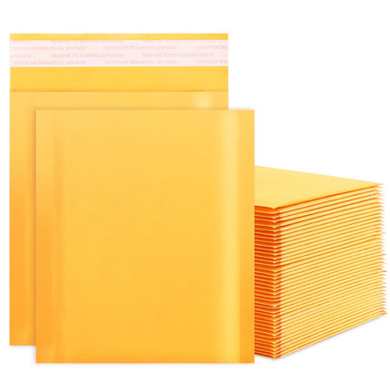 Kraft Bubble Mailers 8.5x11inch 25Pack Yellow Self-Seal Padded Envelopes Bubble Opaque Padded Mailers Shipping Bags for Small Businesses to Package and Mail Jewelry, Electronic Products