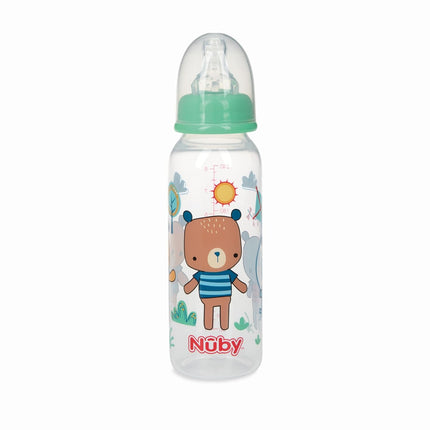 Nuby Printed Non-Drip 8oz Bottle, 3 Pack, Boys