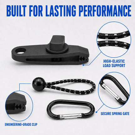 Tarp Clips Heavy Duty, 30 Pcs Plastic Tarp Clamps Set
