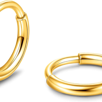 Limerencia Small Hoop Earrings for Women, Hypoallergenic Titanium Huggie Hoop Earrings Set G23 Piercings Cartilage Earrings Set for Women Sensitive Ears