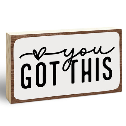 Everyday is a Gift Rustic Wooden Block Sign, 5x3 Inch Positive Inspirational Wood Plaque, Farmhouse Home Decor for Desk Tabletop Shelf, Housewarming Christmas Gift for Friends Family - A14