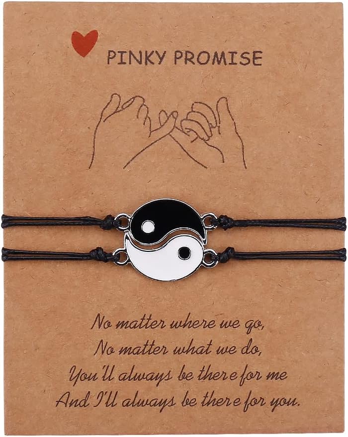 Matching Friendship Bracelets for 2, Adjustable 6–11 Inches