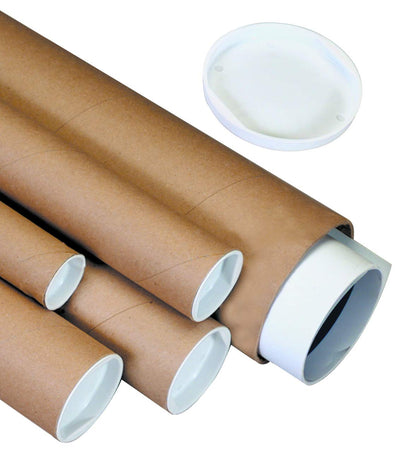 3" x 18" Kraft Mailing Tubes with Caps, Pack of 24 - photo 4