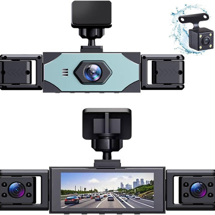 Dash Camera for Car Dash Cam Front Rear Left Right 4-Channel Dashcam 2K Full HD, 360° All-Round Protection, Car Security Video Recording, Night Vision, G-Sensor, Loop Recording