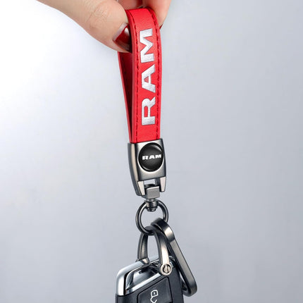 Genuine Leather Car Key Chain Keyring Keychain Accessories Family Present Black