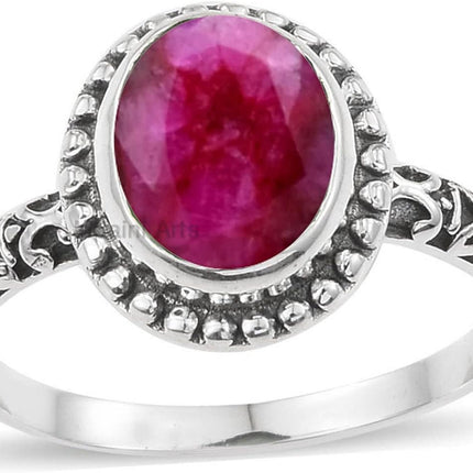 925 Sterling Silver Ring for Womens, Oval Gemstone Unique Handcrafted Ring