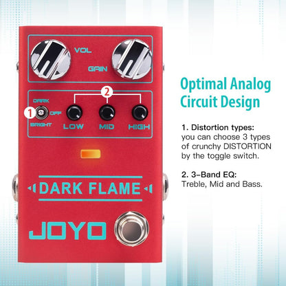 Modern High-Gain Distortion Guitar Pedal with 3-Band EQ - photo 2