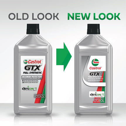 Castrol GTX Full Synthetic 0W-20 Motor Oil, 1 Quart, Pack of 6