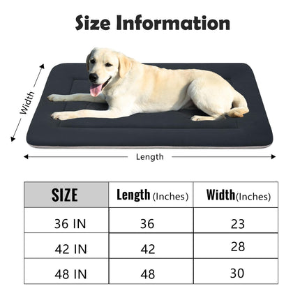 Cama suave para perro grande, almohadilla para jaula de perro de 42 in, base antideslizante, colchón lavable para dormir perros, camas para mascotas, camas para gatos, almohadillas para perreras