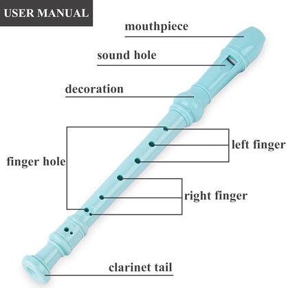 Recorder Instrument for Beginner Adults,8-Hole Soprano Descant Recorder Music Flute with with Cleaning - photo 5