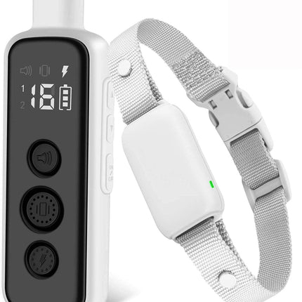 Shock Collar for Dogs - Waterproof Rechargeable Dog Electric Training Collar with Remote for Small Medium Large Dogs with Beep, Vibration, Safe Shock Modes (8-120 Lbs) (Grey)