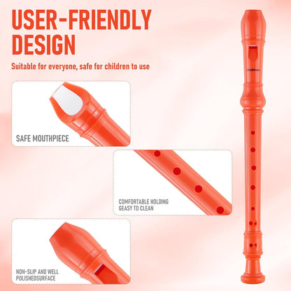 Soprano Recorder Instrument for Beginners Kids Students, German Style C Key 8 Holes Recorder Instrument - photo 5