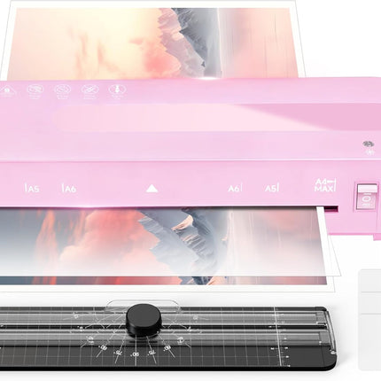 Laminator Machine with 20 Laminating Sheets, A4 Laminators Hot & Cold withTrimmer, 9 Inch Laminating Machine for Office, School, Business and Home
