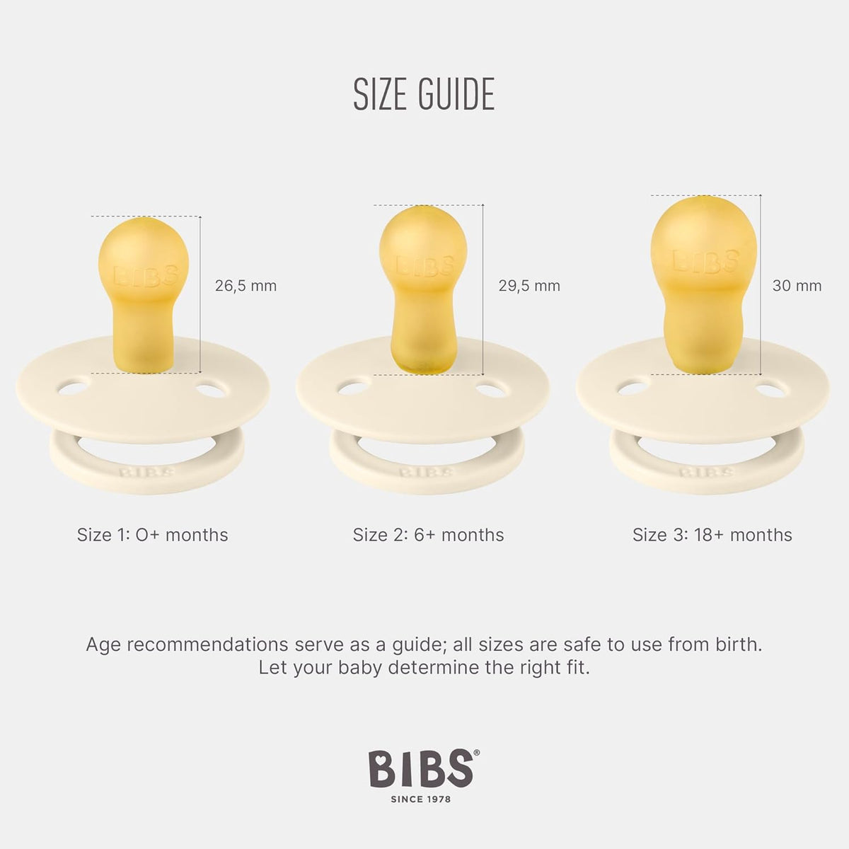 Blush/Ivory Natural Rubber Baby Pacifier Set, 0+ Months - photo 2