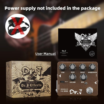 Bass Overdrive Amp Simulator Pedal with DI and XLR Output - photo 4