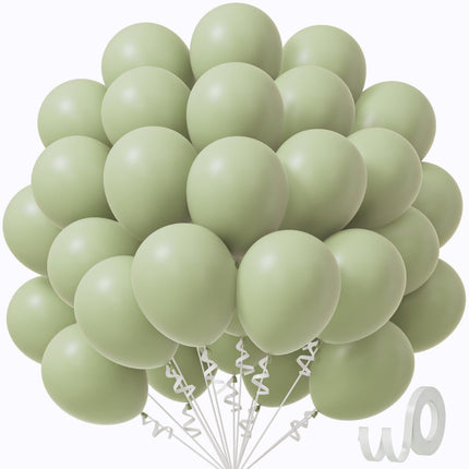 White Balloons 12 inch, White Latex 50pcs Party Balloons