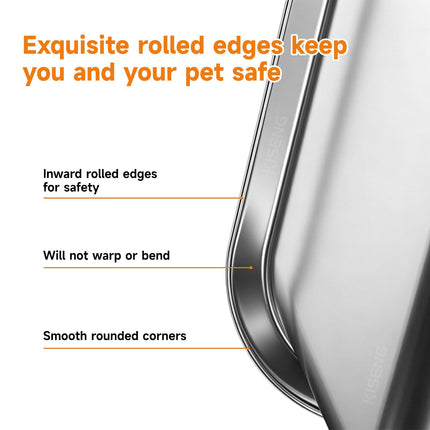 Stainless Steel Cat Litter Box Sturdy Metal Pan for Cats and Pets