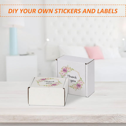 HORLIMER 4x4x2 inches Shipping Boxes Set of 100, White Corrugated Cardboard Box Literature Mailer