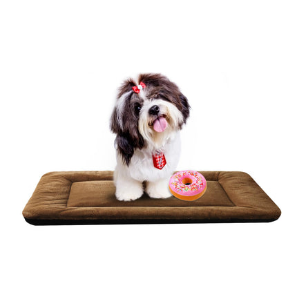 Dog Crate Pad Washable Dog Bed for Crate Medium Mat 36-Inch Gray