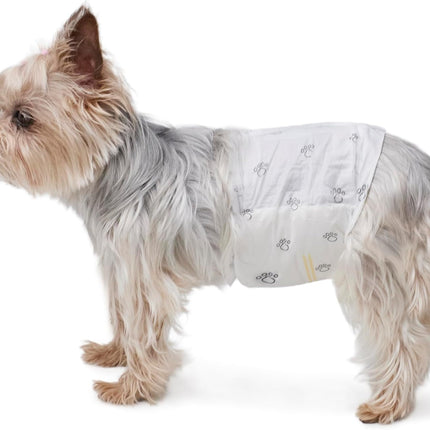 Amazon Basics Super Absorbent Male Dog Diapers, Leak-Proof Disposable Wrap with Wetness Indicator, Secure Fit, Breathable, X-Small, 30 Count