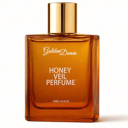 Honey Veil Eau de Parfum – Honey, Oud, Patchouli, Vanilla & Bergamot with Floral-Amber Spicy Notes, Clean Vegan Essential Oils, Long-Lasting Unisex Fragrance, 100 ml