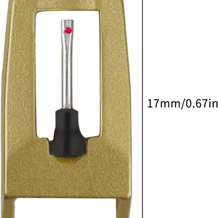 Record Player Needle, Upgraded Record Player Cartridge with Diamond Stylus Replacement for Crosley, ION, LP, Phonograph, and More (Gold)
