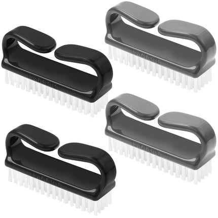 Cepillo para uñas con agarre de mango, kit de cepillos limpiadores para uñas de manos y pies para hombres y mujeres (paquete de 4)