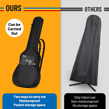 CAHAYA Guitar Bag Acoustic Guitar Case Cover Gig Bag for Acoustic Classical Guitars Black, 41 Inch, Red, Yellow and Blue