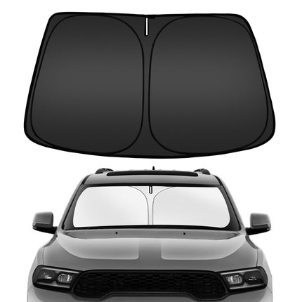 Windshield Sun Shade for Chevy Silverado/GMC Sierra 1500 2500 3500 2019-2025 2026, Custom Fit Foldable Front Window Sunshade Sun Visor Protector, Block UV Rays Keep Your Car Cooler