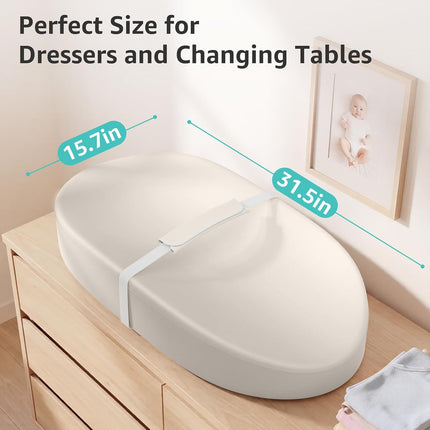 YENING Wipeable Changing Pad for Dresser Waterproof Leather Baby Diaper Changing Pads Washable Nursery Change Mat Beige