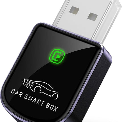 Wireless Carplay Adapter for iPhone Latest Upgrade, Tiny Bluetooth Dongle Convert Wired to Wireless for Apple Car Play Plug & Play, Zero-Lag Auto-Connect GPS Works With 2016+ Car(Matte Black)