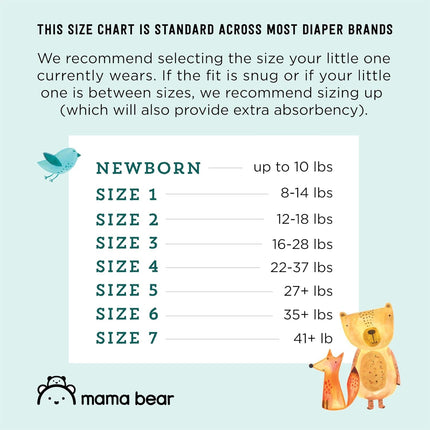 Amazon Brand - Mama Bear Gentle Touch Diapers, Hypoallergenic, Leakage Protection, Size 1, 50 Count