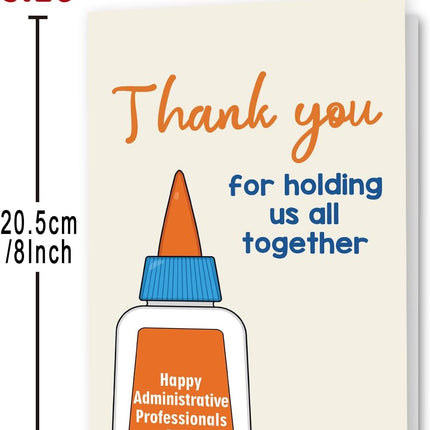 Administrative Professionals Day Card, Thank You Card for Administrative Assistant Office Manager Secretary, Appreciation Greeting Card with Envelope