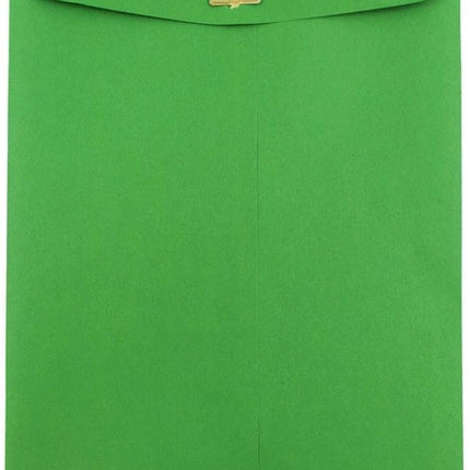 JAM PAPER 9 x 12 Colored Envelopes with Clasp Closure - Green Recycled - 50/Pack