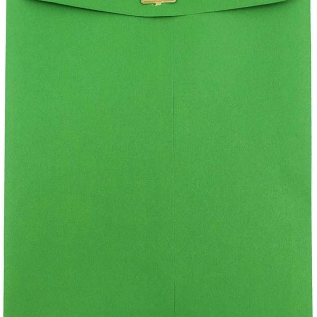 9 x 12 Colored Envelopes with Clasp Closure - Green Recycled