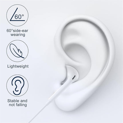 USB C Headphones for iPhone 17/16/15 Pro Max Plus Type C Earphones with Microphone & Remote Noise Cancelling Earbuds for iPhone 17/16/15 Pro, iPad, Galaxy S23/S22/S21/S20/Ultra Note 10/20