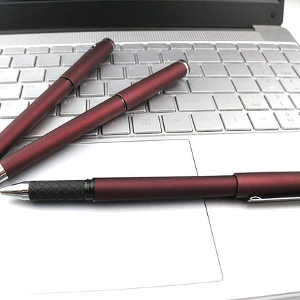 Black Gel Ink Rollerball Pens 0.7mm 2-in-1 Stylus Pens, 18 Pack-Dark red