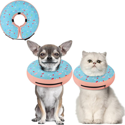 Supet Inflatable Dog Cone Collar for Small Dogs Puppies Cats, Soft Dog Cone Alternative After Surgery for Puppies Cats to Stop Licking