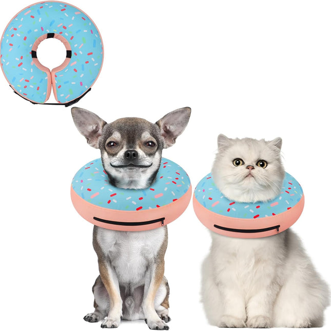 Inflatable Dog Cone Collar for Small Dogs Puppies Cats, Soft Dog Cone Alternative After Surgery for Puppies Cats to