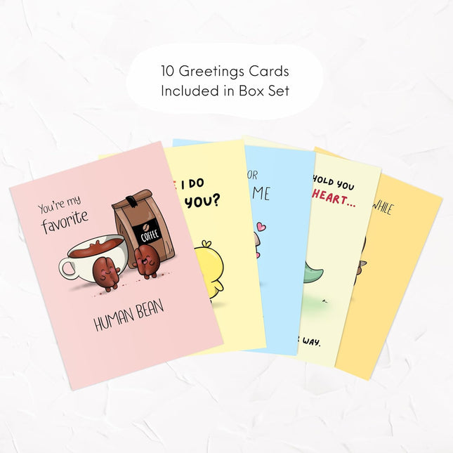 SourceToHome FuenteACasa ALY LOU Boxed Set of 10 Funny, Cute Notecards for All Occasions — Home & Lifestyle