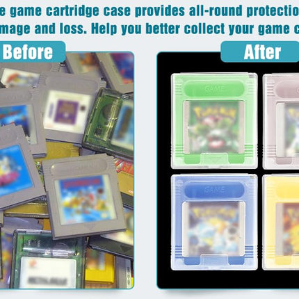 HUGJEPTTY Gameboy Color Case Gameboy Case 12PCS，Anti Dust Transparent Protective Game Cartridge Case Storage Box for Nintendo Gameboy Color GBC GB GBP（2.6x2.8x0.5Inch）