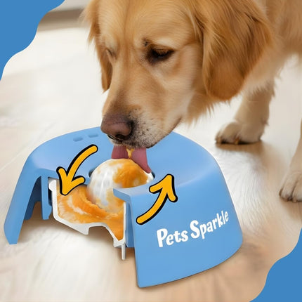 Dog Licking Bowl, Slow Feeder Lick Bowl for Dogs for Yogurt, Bone Broth & Liquid Treats, Licking Bowl with Ball, Lick Ball Slow Feeder for Dogs, Slow Feed Lick Bowl for Dogs