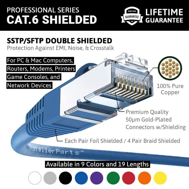 Booted 1 FT - Blue - Professional Series - 10Gigabit/Sec Network/High Speed — Smart Tech